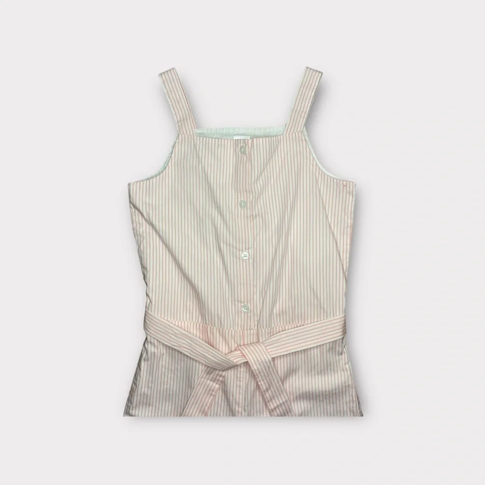 Gymboree Pink Pinstripe Wide Leg Romper